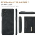 thumbnail image 4 of Feishell Case for Samsung Galaxy A13 5G,Premium PU Leather Magnetic Detachable 2-In-1 Card Pocket Back Flip ID Credit Card Slots Kickstand Shockproof Business Slim Phone Case,Black, 4 of 9