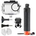 thumbnail image 1 of For DJI Action 5 Pro/4/3 Waterproof Diving Case with Buoyancy Float Stick Kit Includes Anti-Fog Inserts, Mounting Base, 1 of 4