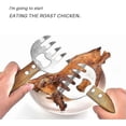 thumbnail image 2 of Meat Claws Meat remover,2 Pieces BBQ Pulled Pork Meat Shredder Bear Claws Stainless Steel Meat Handler,Pulled Pork & Meat Claws Meat Shredder Forks an, 2 of 5