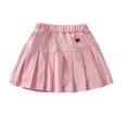 thumbnail image 2 of uublik Skirts for Girls Pink Pleated Skirts School Kids Casual Midi Flare A Line Uniform Skorts Skirt Size 3T-9, 2 of 5