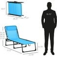 thumbnail image 3 of NovaCraft Folding Chaise Lounge Pool Chair, Patio Sun Tanning Chair, Outdoor Lounge Chair with 4-Position Reclining Back, Breathable Mesh Seat for Beach, Yard, Patio, Blue, 3 of 19