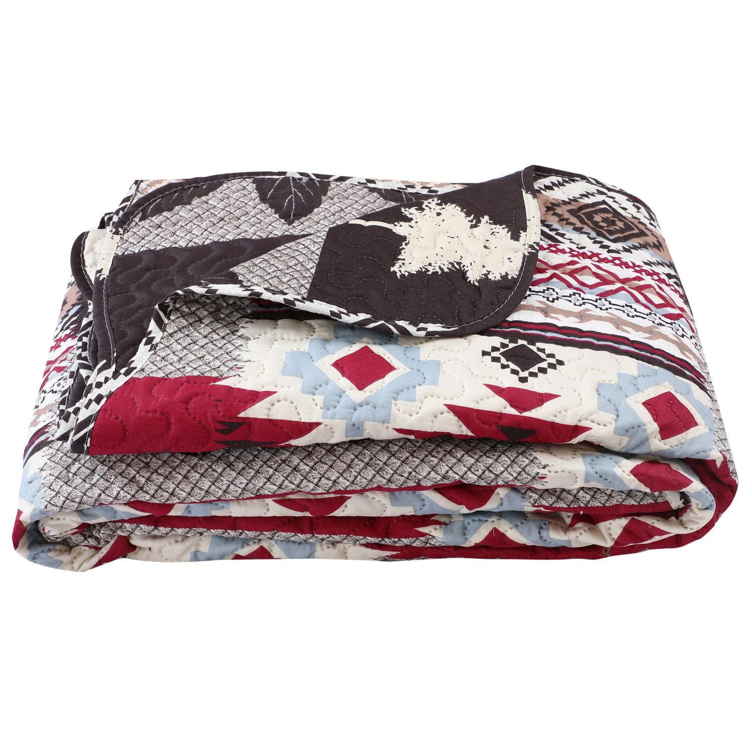 Marina Decoration Couvre-lit Pinsonic imprimé en relief ultra doux avec taies d'oreiller, motif orignal et ours