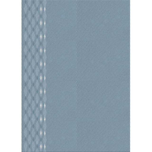 Ahgly Company Machine Washable Indoor Rectangle Transitional Azure Blue Area Rugs, 4' x 6'