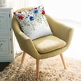 thumbnail image 2 of Throw Pillow Covers 16x16 Inch, Red Blue Flowers 4th of July Decorative Pillow Cases for Couch Sofa Bed, Independence Day Botanical Cotton Linen Square Home Decor Pillowcases with Hidden Zipper, 2 of 7
