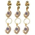 thumbnail image 4 of 6 Pcs Dreadlocks Hair Wraps Evil Eye Beads Clip Snake Braid Ring, 4 of 7