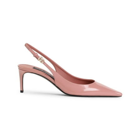 Dolce & Gabbana Woman Glossy Pointed Toe Slingback Heels Pink Sizes IT 34-50 2/3