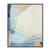 Stupell Industries Geometric Rustic Shapes Abstract Painting Black Framed Art Print Wall Art, 11 x 14