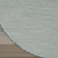 thumbnail image 2 of Nourison Courtyard Indoor/Outdoor Ivory/Aqua 5 x Round Area Rug (5 Round), 2 of 9