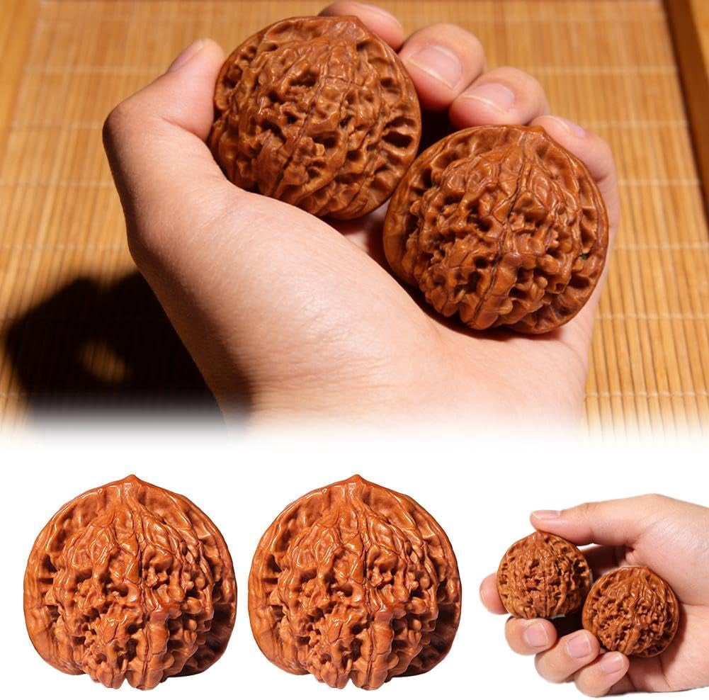 Chinese Walnuts Fidget, Wenwan Walnuts, Hand Training Massage Stress Relief, Walnut and Massage Stress Relief Health Care Ball Toys