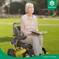 thumbnail image 3 of Mammoth Powerful Dual Motors Heavy Duty Electric Wheelchair, Comfortable 5" Thick Seat for Comfortable Riding Up To 12 miles & Easy Travelling - Gold Frame, 3 of 10