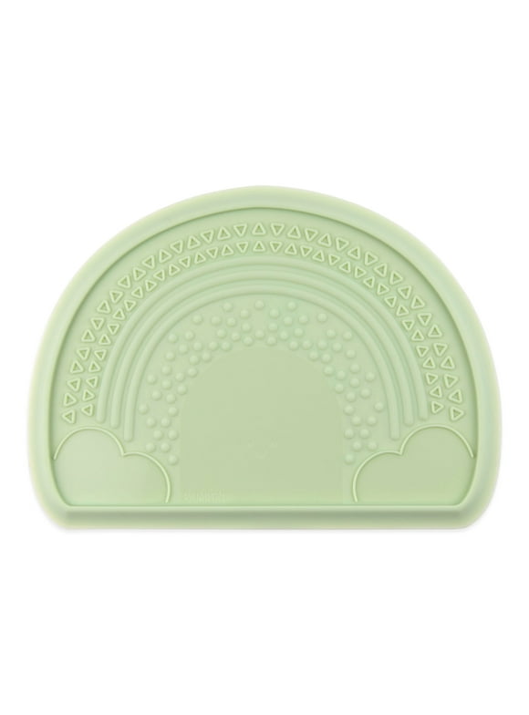 Bumkins Baby Feeding Silicone Sensory Placemat, Baby Ages 6 Mos+ (Sage)