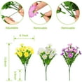 thumbnail image 2 of Zukuco Artificial Flowers 138” Artificial Silk Multi-Color Daisy Memorial Bouquet (12 Count), 2 of 8