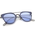thumbnail image 4 of sunglassLA - Modern Ultra Thin Minimal Wire Temple Inner-Rimmed Pantos Metal Sunglasses - 58mm, 4 of 4
