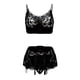 thumbnail image 3 of Gibobby Conjunto de lencería de encaje Tanga de Encaje Nueva Ropa Interior Sexy Lencería Tanga Flor Ropa de Dormir Sujetador de Íntimos Bustier Lingerie(Negro, M), 3 of 5