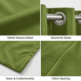 thumbnail image 3 of SNITIE 2 Panels Luxury Velvet Light Filtering Curtains, Thermal Insulated Grommet Drapes for Living Room, Super Soft Window Curtains for Home Decor, 3 of 8