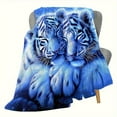 thumbnail image 6 of White Tiger Cubs Print Fleece Blanket Soft 280GSM Cozy Bedspread Suitable for All Season Use Durable Machine Washable Bed Covering with Cute Tiger Cub Design Multi Color ' Room Decor, 6 of 7