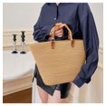 thumbnail image 3 of Xiao Hua Bolso de hombro tejido para mujer, bolso de mano tejido y neceser, elegante bolso de mano tejido para playa y verano, 44 x 9 x 28 cm (C), 3 of 5