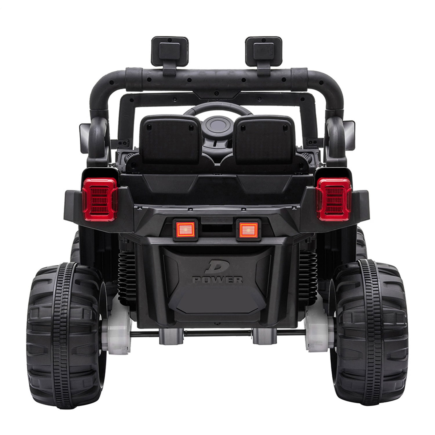 CIPACHO 12V Electric Motorized Off-Road Vehicle, 2.4G Remote Control Kids Ride On Car with Head/Rear Lights, Music, Rear Spring Suspension, Black