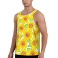 thumbnail image 2 of Logiee Sunflowers2 Print Men's Workout Tank Top,Quick Dry Workout Tank Top,Gym Muscle Tee,Fitness Bodybuilding Sleeveless T Shirt-Medium, 2 of 7