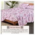 thumbnail image 3 of TiaGOC 100% Cotton Sheets for XL Size Bed - Crispy Cooling Percale Sheets - Breathable & Durable XL Sheet Set - 16 Inches Deep Pocket XL Size Sheets Lilac - 3 Pieces, 3 of 8