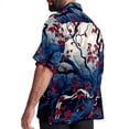 thumbnail image 3 of Tree Men's Short Sleeve Hawaiian Shirt, Poplin Casual Printed Button Down, Summer Beach Unisex Shirts, 3 of 6