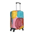 thumbnail image 3 of Qekee Colorful Wool Balls Elastic Luggage Cover, Double-sided Print, Invisible Zipper, for Travel, Business, Daily - Small, 3 of 9