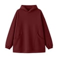 thumbnail image 4 of Hilenly Oversized Hoodies for Women Long Sleeve Pullover Hoodie Hooded Sweatshirts Comfort Travel Outfits, 4 of 10