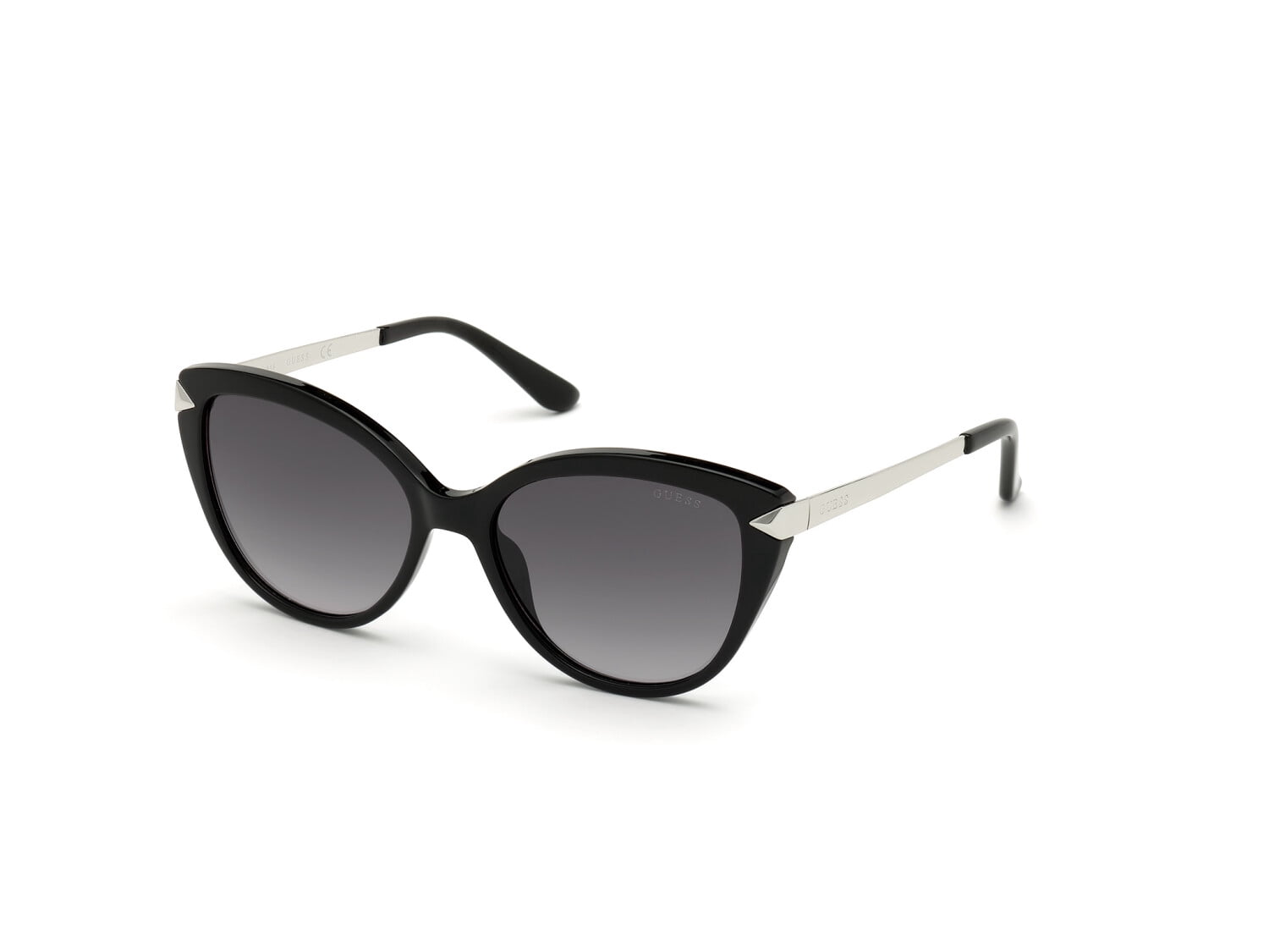 Guess Women's Mirrored Gu7658 GU7658-01C-56 Black Cat Eye Sunglasses Guess Women's Mirrored Gu7658 GU7658-01C-56 Black Cat Eye Sunglasses