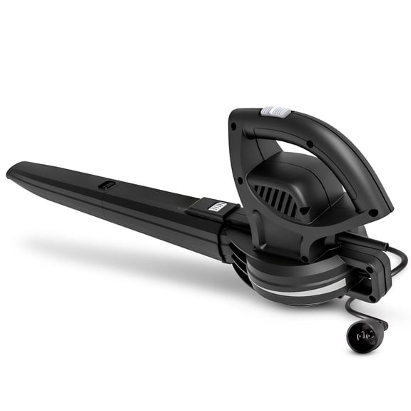 Corded Electric Leaf Blower Machine, 6-Amp Motor, 155 MPH, 260 CFM, Black - Portable and Lightweight Gardening Equipment for Yard Care and Lawn Maintenance
