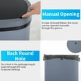 thumbnail image 6 of YRLLENSDAN 13 Gallon Touch Free Trash Can with Lid Auto Open, 49L Motion Sensor Kitchen Garbage Can Plastic Dustbin for Kitchen with Anti-Fingerprint Trash Bin for Office Bedroom, Gray 1 Pack, 6 of 7