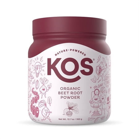 KOS Organic Beet Root Powder - Natural Nitric Oxide Boosting Beet Root Powder - USDA Organic, Stamina Increasing, Circulation Superfood Plant Based Ingredient, 360g, 90 Servings