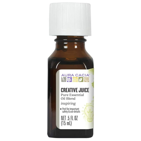Aura Cacia Aromatherapy Essential Solutions Oil Creative Juice, 0.5 Oz