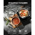 thumbnail image 3 of Pots and Pans Set Hybrid Stainless Steel, 10PC Nonstick Tri-Ply Cookware Set w/Frying pan, Dishwasher & Oven Safe,  Metal Utensil Safe, Suitable for All Cooktops, 3 of 7