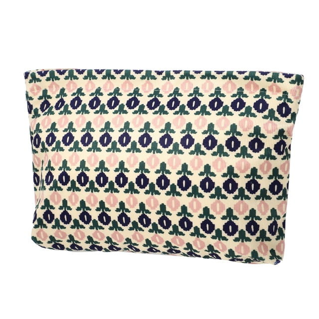 Bolsas de cosméticos Unique Bargains con estampado de flores Bolsa de Maquillaje Pana rojo