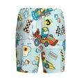thumbnail image 2 of Haiem Cartoon Car Racing Men's Pajama Short with Soft Woven Cotton Elastic Waistband Sleep Short-Medium, 2 of 9
