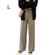 thumbnail image 4 of Qarigey Pantalones Mujer Pantalón Largo Pierna Ancha Pantalón Casual Mujer Cintura Alta Prendas para la parte inferior del cuerpo Albaricoque L, 4 of 7
