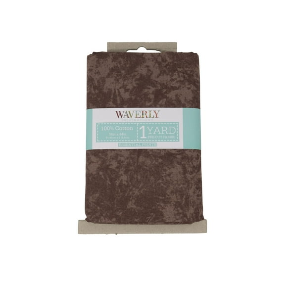 Waverly Inspirations 1 Yard Cut 100% Cotton Prints Fabric, Chocolate Batik, 44" Wide for Quilting & Sewing