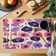 thumbnail image 2 of Abstract Beauty Floral Placemats Set of 6, Watercolor Pink Purple Flowers Non-Slip Place Mats Washable Table Mats for Kitchen Dining Table Decorations Indoor/Outdoor, 2 of 9