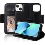 navor Detachable Magnetic Wallet Case Compatible with iPhone 13 Mini [5.4 inch] [Folio], RFID Protection Kickstand -Black