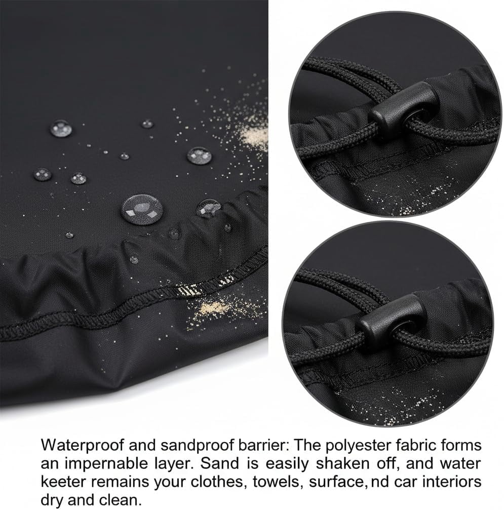 Wetsuit Changing Mat, Waterproof Swim Change Mat Bag with Drawstring, 90cm Diameter for Surf & Outdoor Swimming