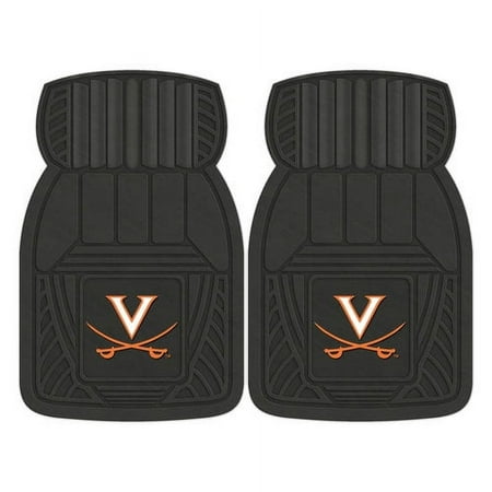 FanMats 2pc Heavy-Duty Vinyl Car Mat Set, University of Virginia