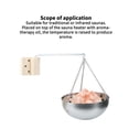 thumbnail image 4 of Tazón De Aceite Esencial Sauna De Acero Inoxidable Tazón De Aceite De Aromaterapia Con Cadenas Y Conjunto De Instalación Completa Soporte De Aceite De Aromaterapia Para Sauna Y Spa Scienceny HA021623-00, 4 of 7