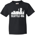 thumbnail image 3 of Inktastic Seattle Skyline Grunge Youth T-Shirt, 3 of 5