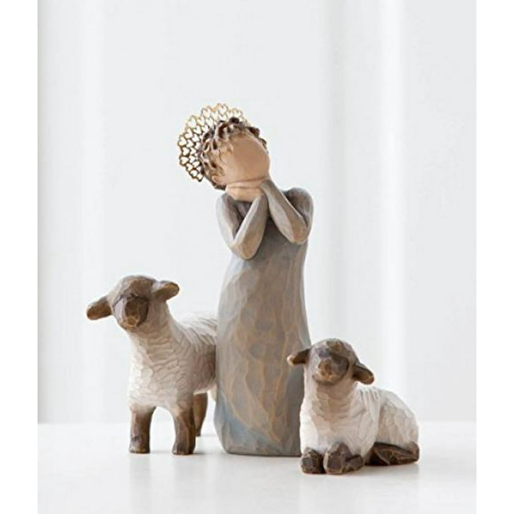 willow tree nativity shepherdess