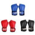 thumbnail image 3 of Guantes de Boxeo shamjiam PU Entrenamiento Muay Punch Sparring MMA Azul 25x12cm, 3 of 7