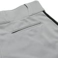 thumbnail image 4 of Champro Sports Triple Crown Open-Bottom Baseball Pants with Braid, Youth X-Large, Grey with Black Braid, 4 of 5