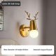thumbnail image 4 of Copper Wall Lamp G9 Bedroom Wall Lamp Gold Antler Wall Lamp Living Room Lamp Bedroom Bedside Lamp Stair Lamp, 4 of 4