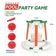 thumbnail image 6 of JoyStone Pool Basketball Toys, Floating Swimming Pool Basketball Hoop for Pool Games Poolside Water Basketball Hoop, 3 Balls and Pump, 6 of 7