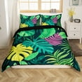 thumbnail image 1 of Erosebridal Housse de Couette Botanique Palmier Très Grand, Ensembles de Literie Feuilles Tropicales Format Très Grand, Réversible 3 Pcs (Sans Couette), 1 of 7