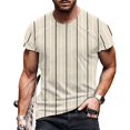 thumbnail image 1 of "Playera Manga Larga Hombre Camisas Manga Corta Hombre Camiseta A Rayas Para Hombre, Camisetas De Verano Para Hombre, Camiseta De Gran Tamaño 4Xl Para Hombre, Camiseta Informal Divertida Con Estampado" Xishao ropa, 1 of 2